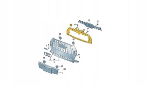 ATRAPA GRILLA PRZÓD AUDI LIFT Q3 8U0853692C