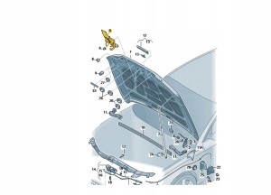 RYGIEL MASKI PRZÓD AUDI Q5 8R0823480B ASO