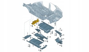 OSŁONA PODŁOGI PODWOZIA LEWY PRZÓD AUDI 8R0825201C