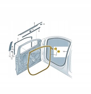 ZEWNĘTRZNA USZCZELKA DRZWI AUDI Q7 4L0837912