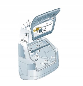 SIŁOWNIK ZAMA BAGAŻNIKA AUDI A3 A4 A6 4B9962115C