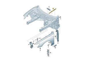 USZCZELKA BŁOTNIKA AUDI PRZÓD LEWA A6 C7 4G0823731