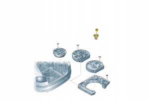 ŚRUBA MOCUJĄCA KOŁO ZAPASOWE AUDI A3 VW SEAT ASO