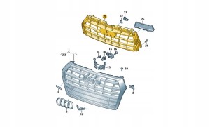 WZMOCNIENIE ATRAPY GRILL AUDI Q5 80A853692 ASO