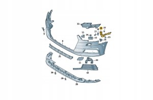 ŚLIZG ZDERZAKA PRAWY PRZÓD AUDI A3 8V 8V3807184B