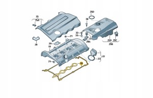 KOMPLET USZCZELEK POKRYWY GŁOWICY 1.8T 058198025A