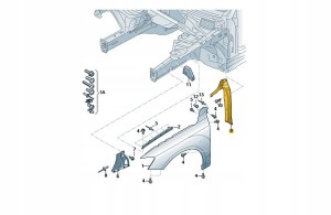 OSŁONA BŁOTNIKA PRAWA AUDI Q3 8U0821112A ASO