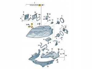 UCHWYT BOCZNY REFLEKTORA AUDI A4 B8 8K1941122A