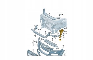 ŚLIZG ZDERZAKA PRAWY PRZÓD AUDI Q7 4L0807284B ASO