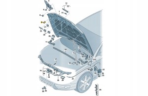 ODBIJAK ODBÓJ MASKI AUDI VW 8T0823433B ASO