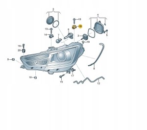 WKŁADKA REGULACYJNA WSPORNIK LAMPY AUDI 4G8806305