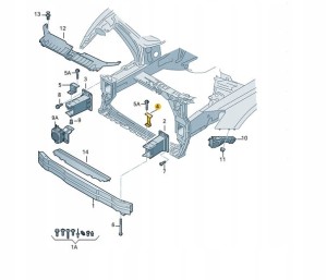 PODPORA ZDERZAK BELKA PRZEDNIA AUDI Q5 8R0807333A